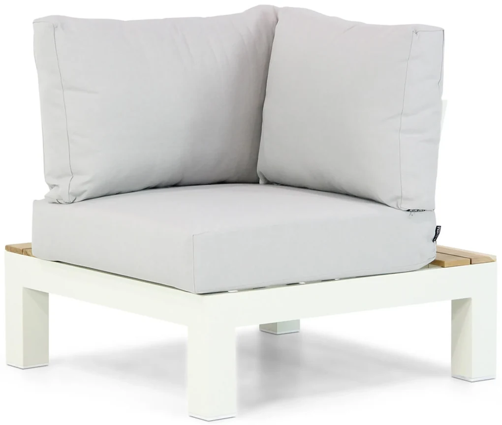 Loungeset 6 personen Aluminium/teak Wit Lifestyle Garden Furniture Ravalla/Seaside