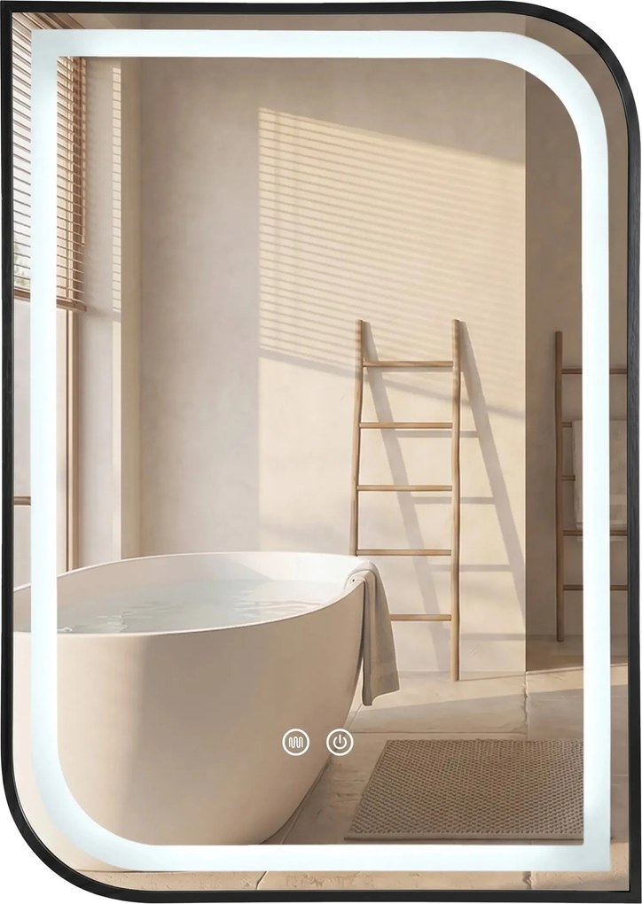 LED Spiegel ZONE 70X50 BLACK