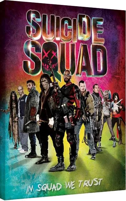 Print op canvas Suicide Squad - Neon, (60 x 80 cm)