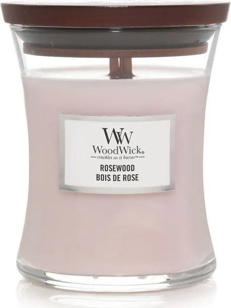 WoodWick geurkaars - Medium Hourglass - Rosewood