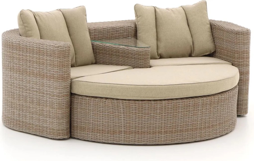 Loveseat Tuin Intenso   | Wicker (vlechtwerk) | 2 personen | Tuinbank Beige | 193cm | Incl. kussens | Kees Smit Tuinmeubelen