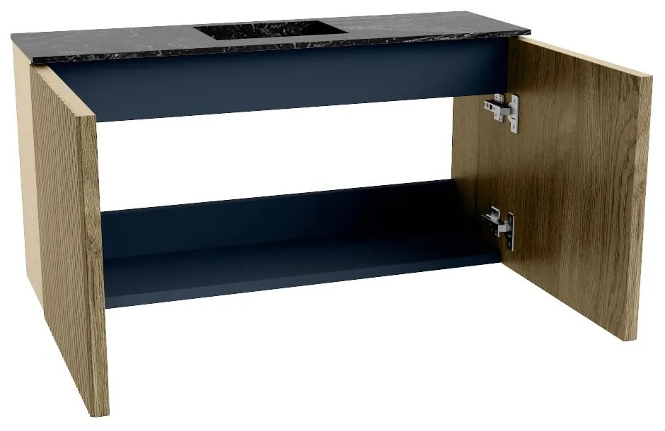 Mondiaz Joya DLux 80cm toiletmeubel dusk met wastafel faye midden zonder kraangat lava
