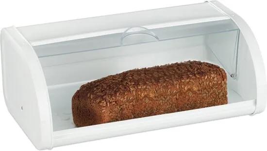 Broodtrommel wit - broodbox - doorzichtige deksel - brood trommel groot - staal