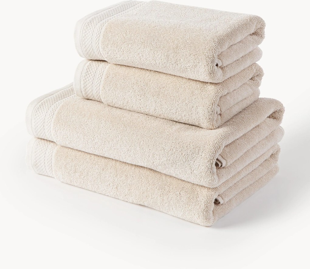 Premium handdoekenset van biokatoen, in verschillende setgroottes