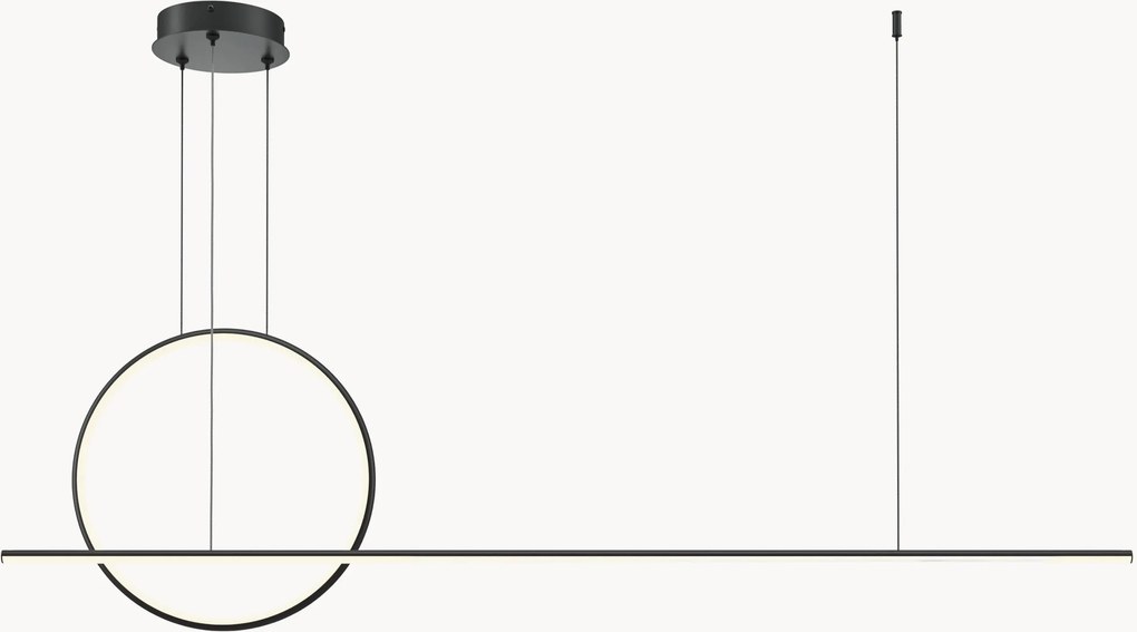 Dimbare LED hanglamp Halo met kleurverandering en afstandsbediening