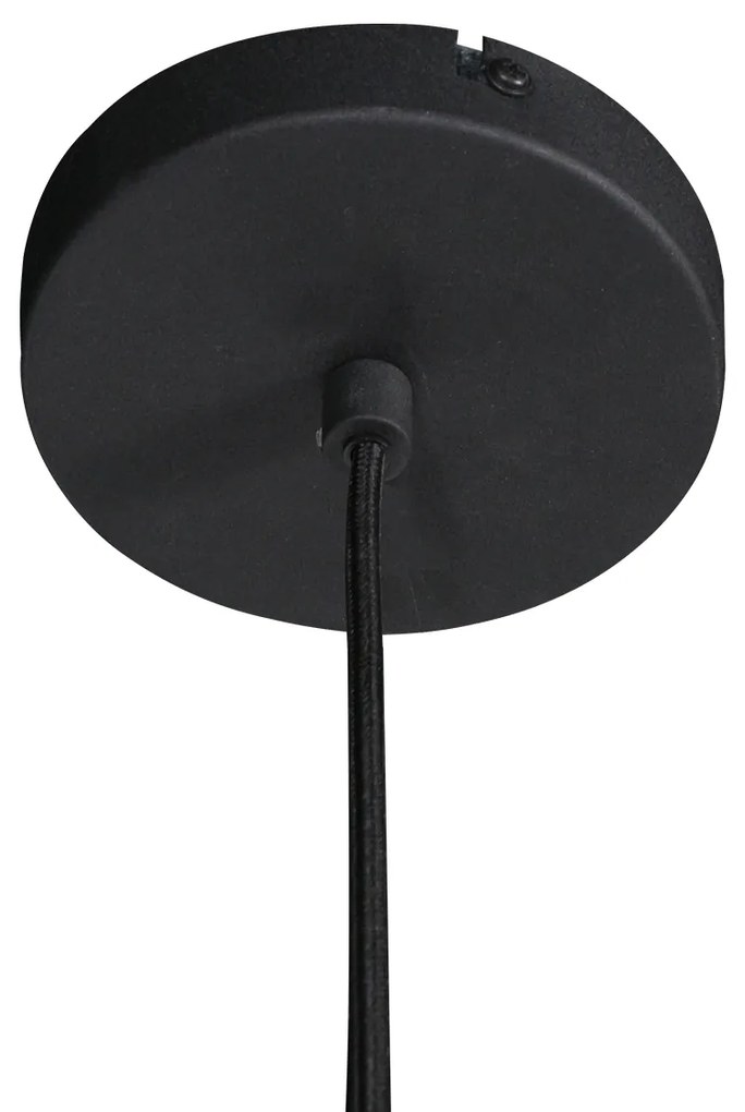 Japandi hanglamp zwart met stoffen kap 55cm - Sable