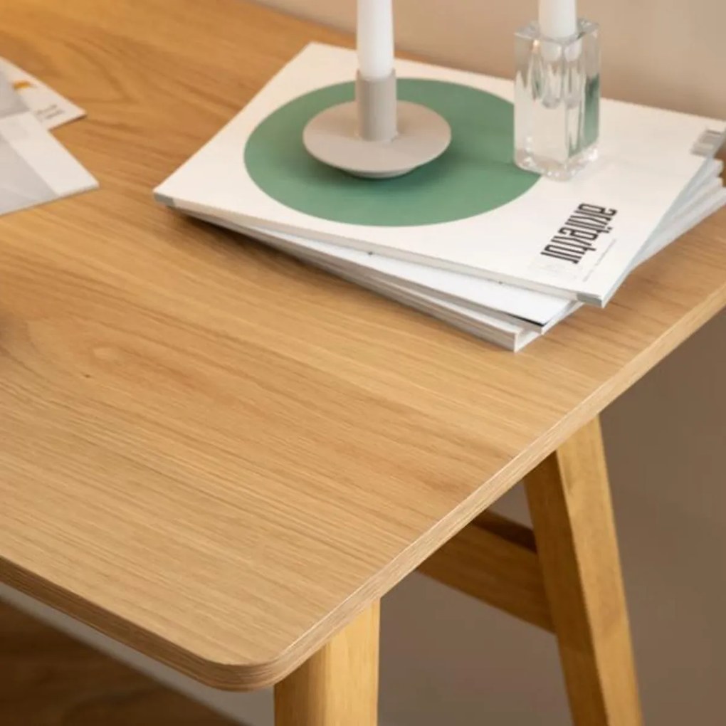 Klein Bureau Eiken Hout 120 Cm - 120 X 60cm.