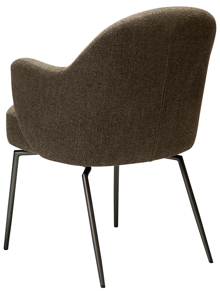 Dan-Form Bae Swivel Luxe Eetkamerstoel Draaibaar Olijfgroen Boucle