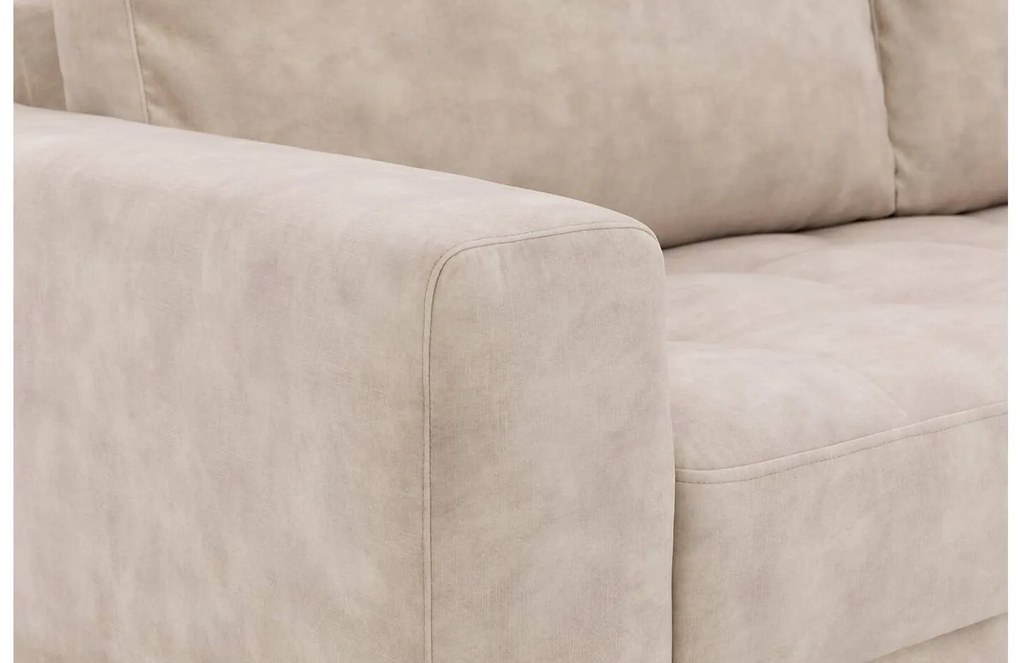 Goossens Bank Coco beige, stof, 2,5-zits, stijlvol landelijk