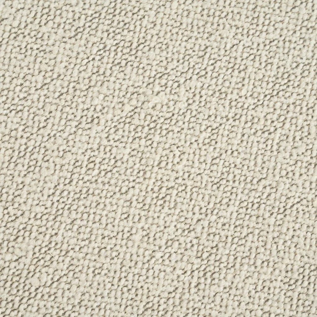 Eleonora Avah Ronde Hocker Beige Met Eiken Rand