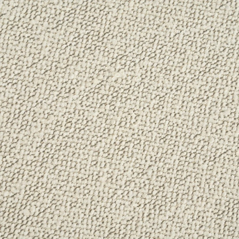 Ronde Hocker Beige Met Eiken Rand
