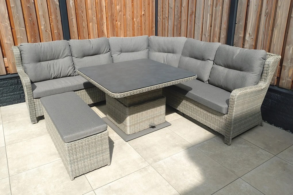 Sandigo lounge dining set met bijzetbank