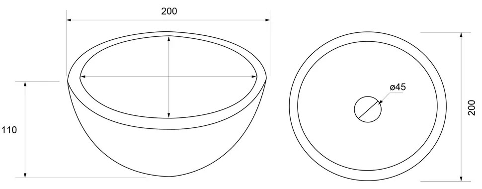 Differnz Boomer waskom dia 20x11cm beton