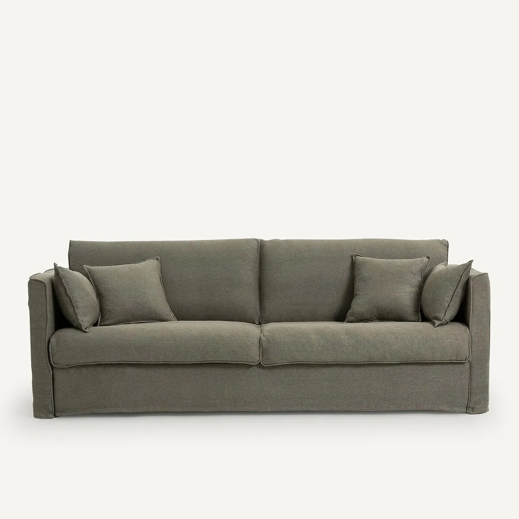 Sofa 3- of 4-zits in dik stonewashed linnen, Camille