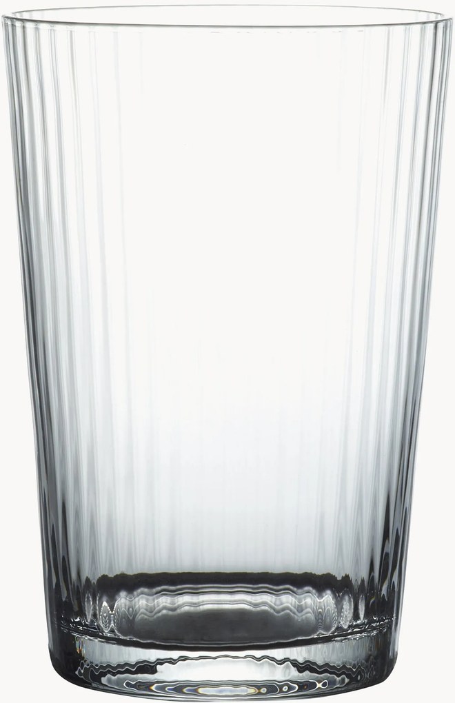 Mondgeblazen kristallen tumblers Ripple, 4-delig