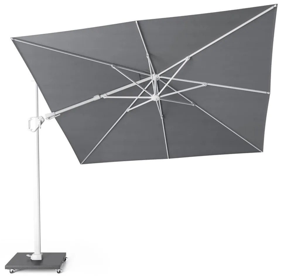 Zweefparasol  3x3m  T2 wit frame (excl. voet) Grijs-antraciet  Challenger