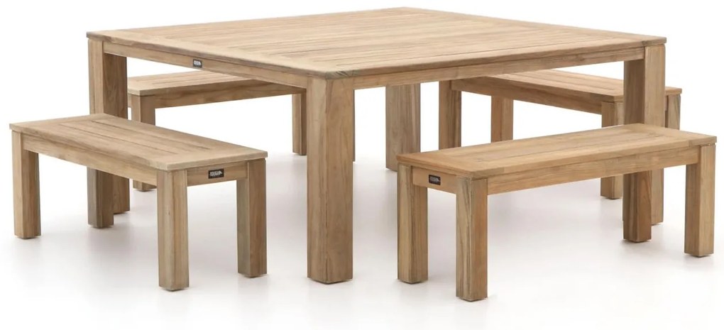 + 15% kassakorting | Picknickset ROUGH  | 8 personen | Tuinset teakhout | 5-delig | Kees Smit Tuinmeubelen