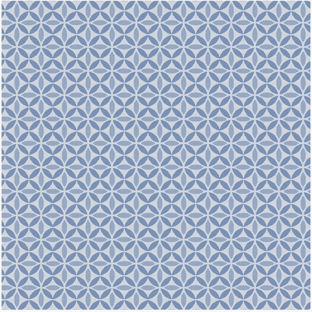 Jacquard tafelkleed Mille Ovales Baltique