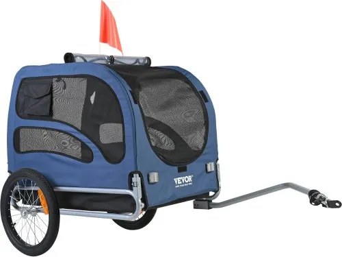 VEVOR Hondenkar 45 kg Fietskar Carbonstaal + 600D Oxfordstof + PP Opvouwbaar 1440 x 725 x 845 mm als opvouwbare kar Afmetingen 810 x 570 x 195 mm Blauw