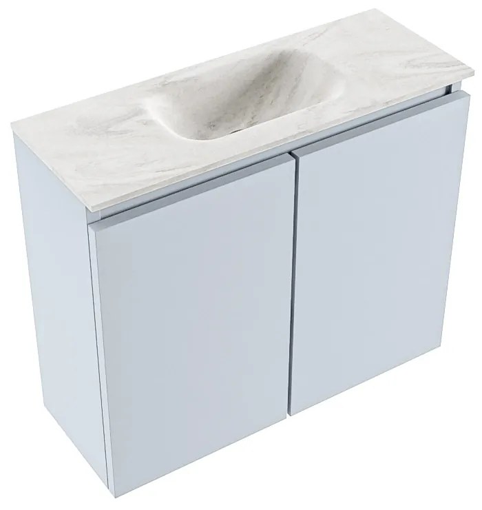 Mondiaz Ture DLux toiletmeubel 60cm clay met wastafel ostra midden met kraangat