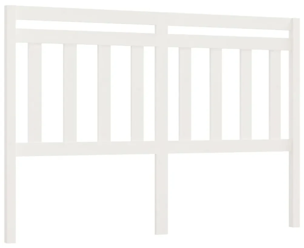 vidaXL Hoofdbord 140x4x100 cm massief grenenhout wit