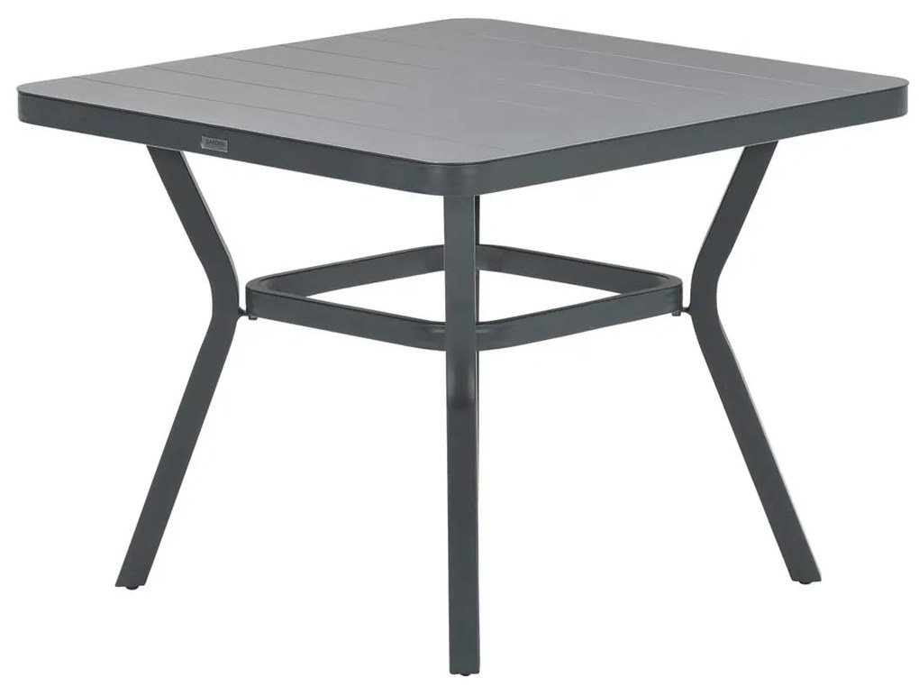 Garden Impressions Lucas tuinset zwart 5-delig - Mina tuintafel 90x90 cm