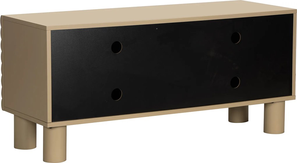 Mat Tv-meubel Met Strepen Zand 120 Cm - 120x40x55cm.