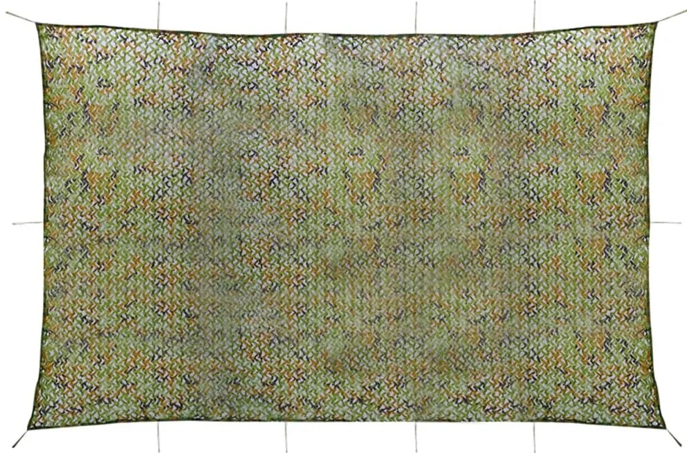 vidaXL Camouflagenet met opbergtas 6x7 m groen