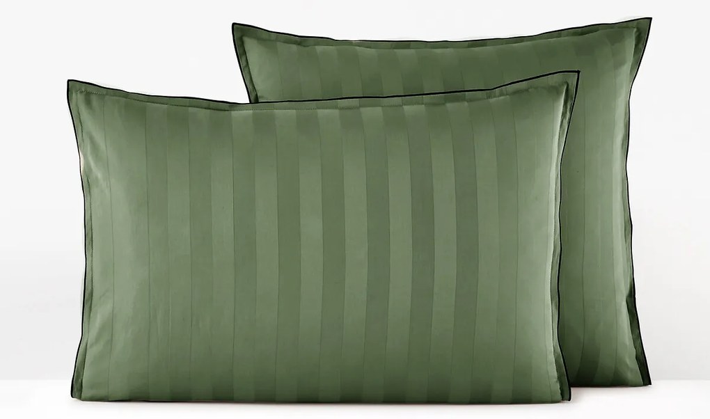 Kussensloop in gewassen katoensatijn met 118 draden, streep Victor