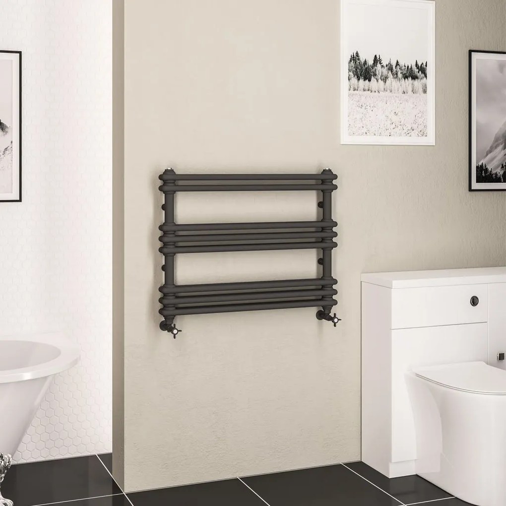 Eastbrook Imperia 2 koloms handdoekradiator 80x60cm 623W antraciet