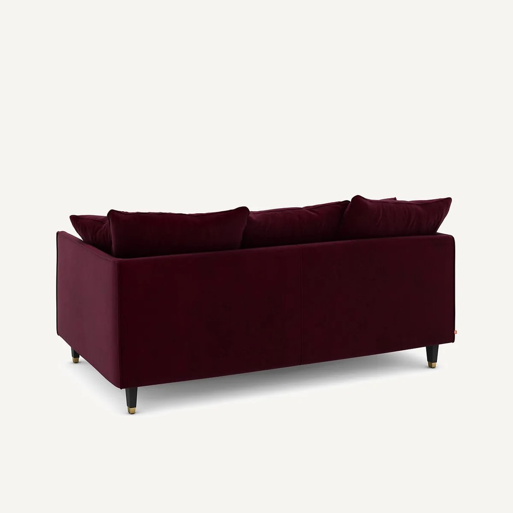 3-zits compacte fluwelen bank, Lazare