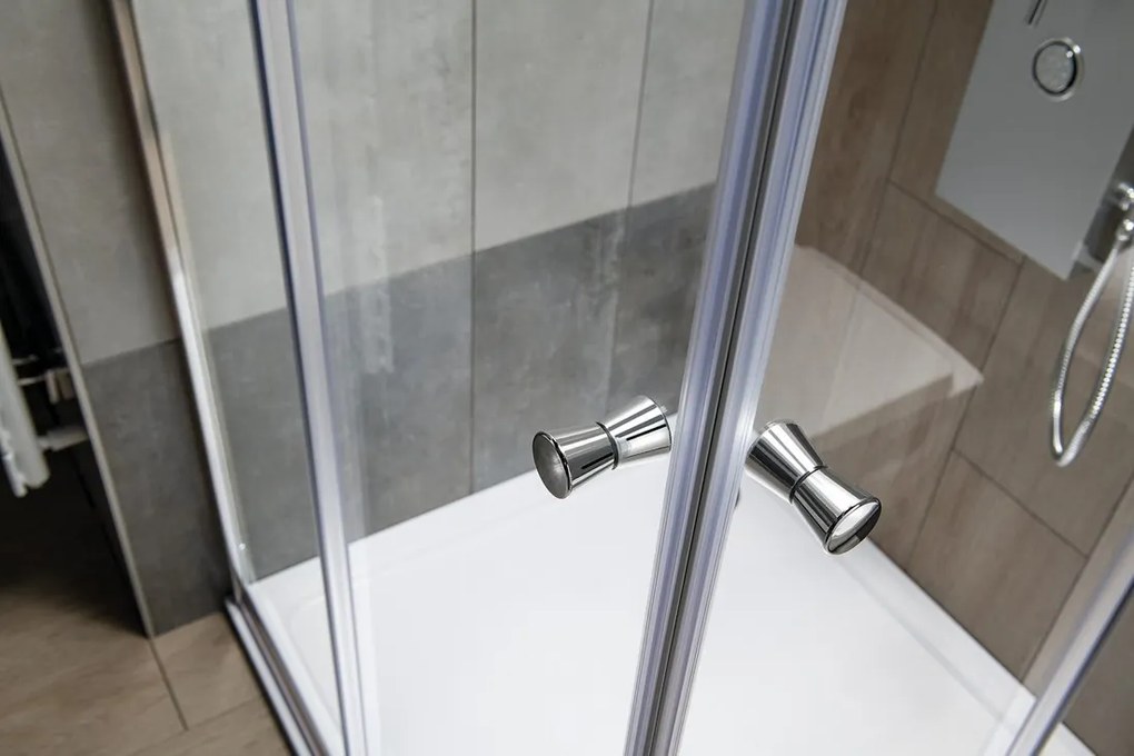 Aqualine Agga vierkante douchecabine 80x80cm chroom