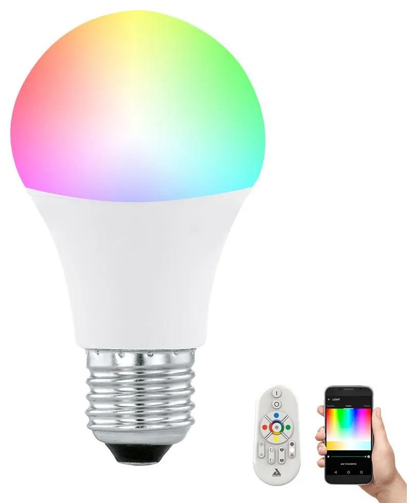 LED RGB Lamp dimbaar CONNECT E27/9W + afstandsbediening - Eglo 11585