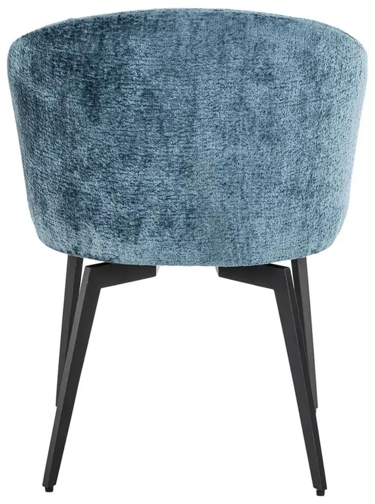 Richmond Interiors Amphara Eetkamerstoel Hotel Chique Stijl Blauw Chenille