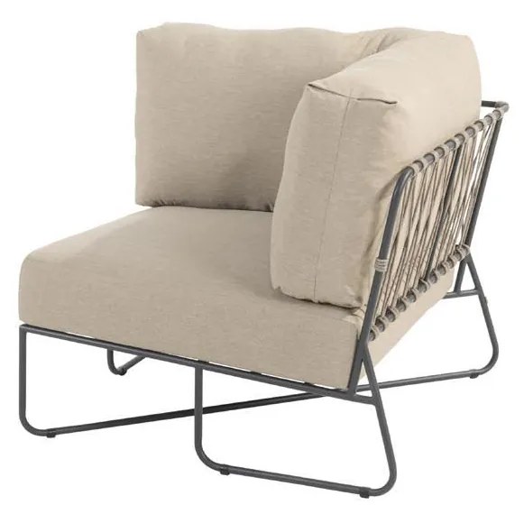 Taste by 4 Seasons Prego hoek loungebank antraciet-taupe * Sale *      taupe weerbestendig