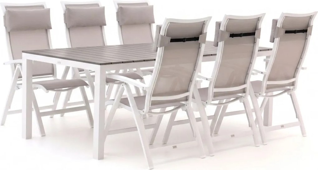 Diningset Bellagio  | 6 personen | Tuinset polywood | 7-delig | Kees Smit Tuinmeubelen