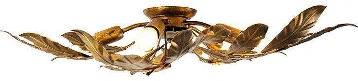 Vintage plafondlamp antiek goud 5-lichts - Linden