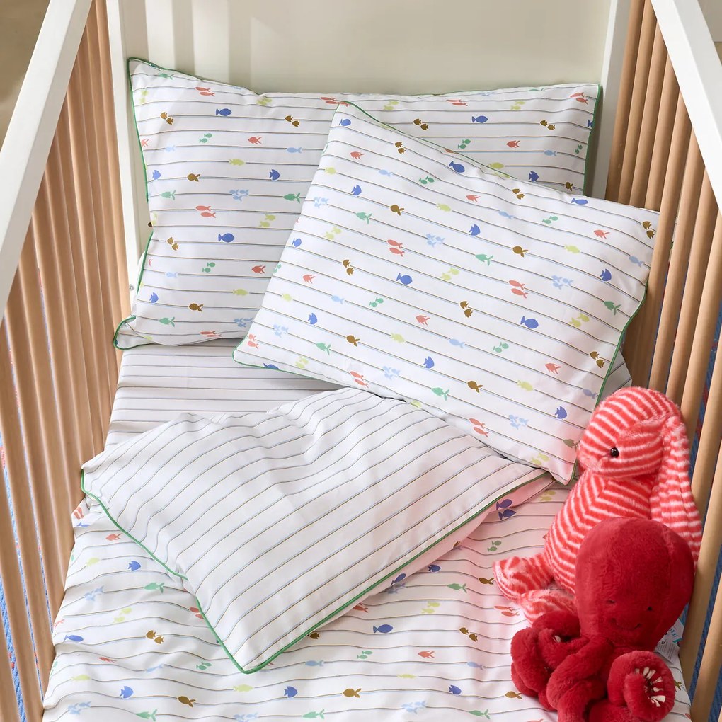 Dekbedovertrek voor babybed in perkal, Elliot