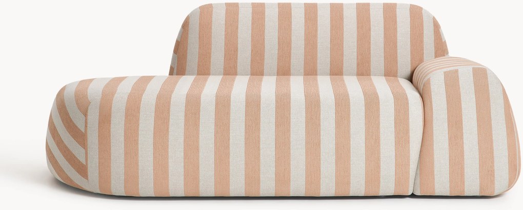 Gestreepte bank Wolke (2-zits) met chaise longue