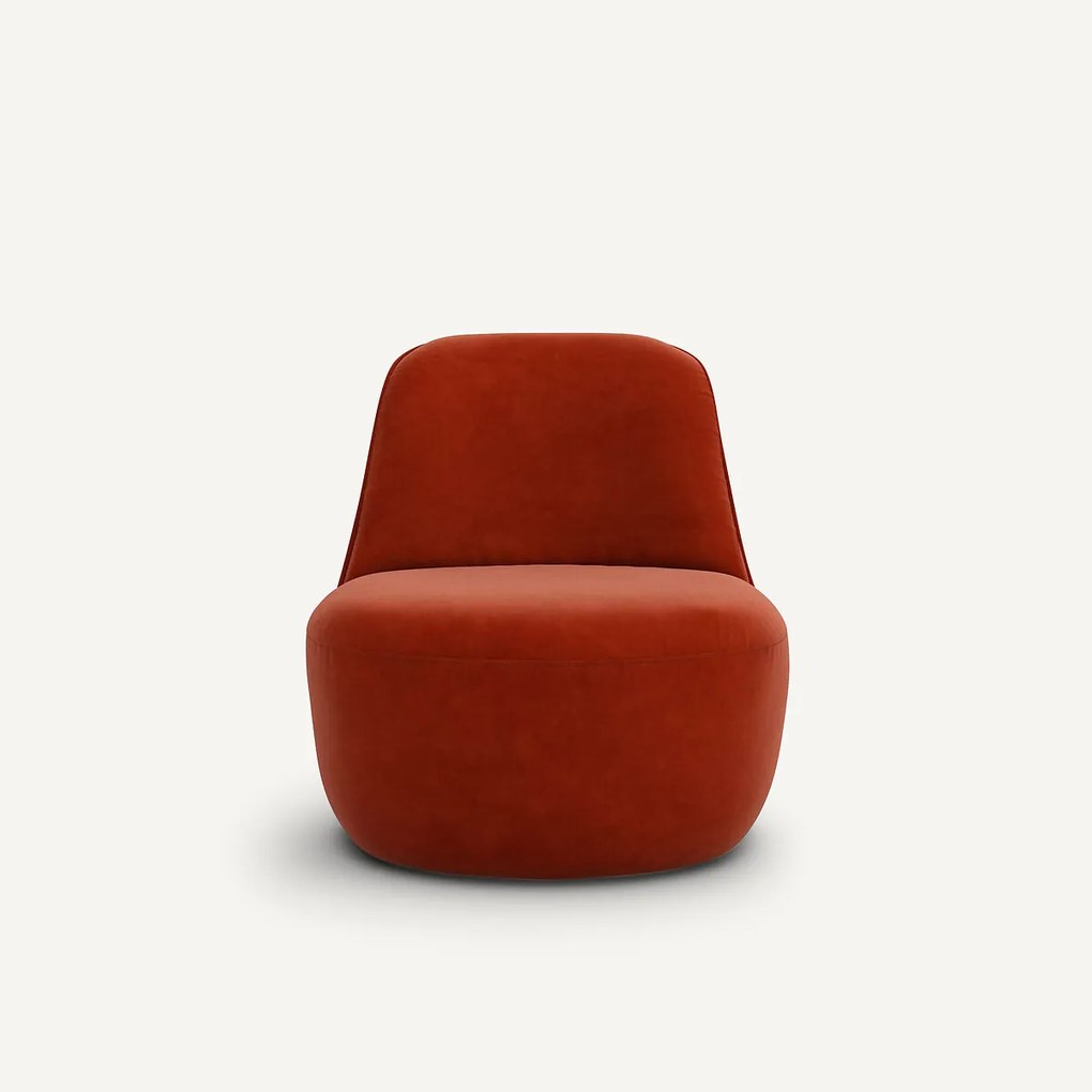 Fauteuil in fluweel, Rosebury design E.Gallina