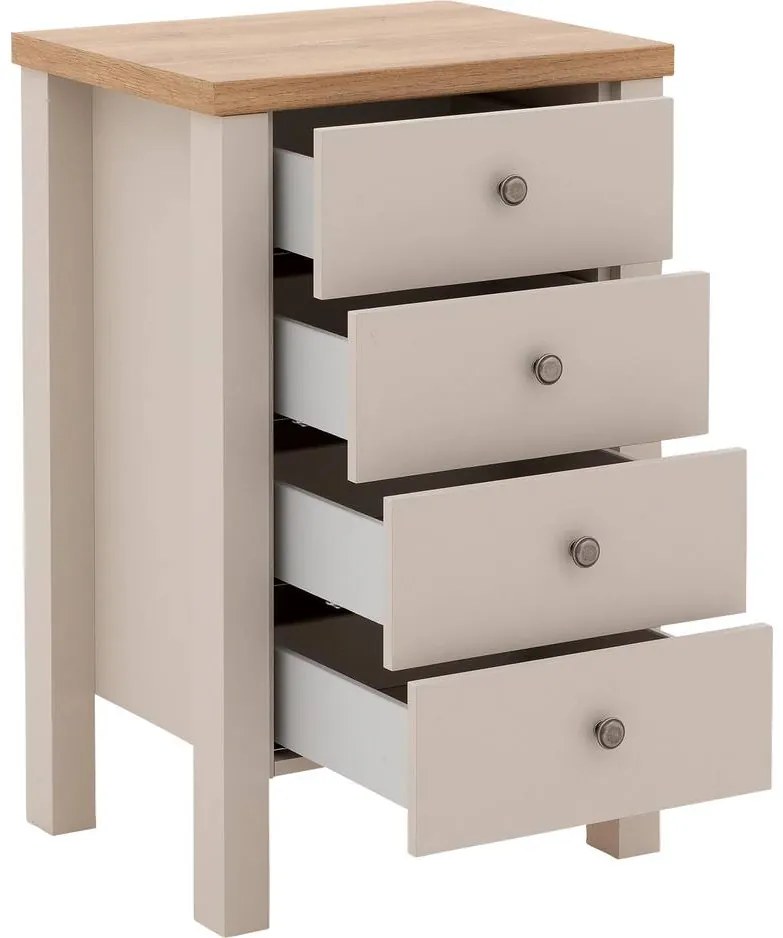 Goossens Ladekast Riviera, Commode 4 laden 52 cm breed