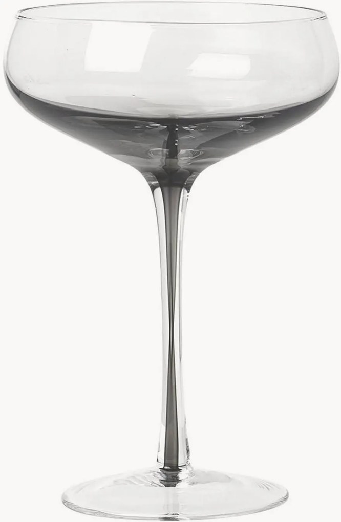 Mondgeblazen cocktailglazen Smoke, 2-delig
