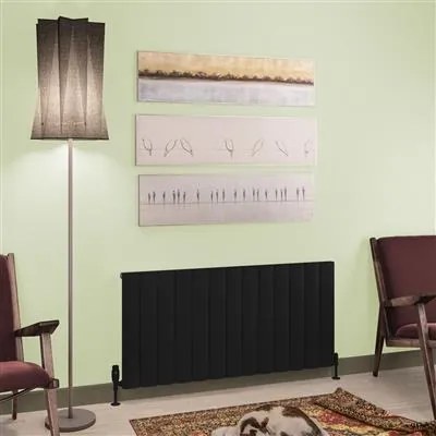 Eastbrook Tordino radiator 125x60cm aluminium 1329W zwart mat