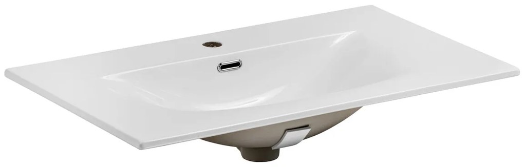 Comad Ocean Beige badmeubel 80cm met 2 lades en wastafel wit glans