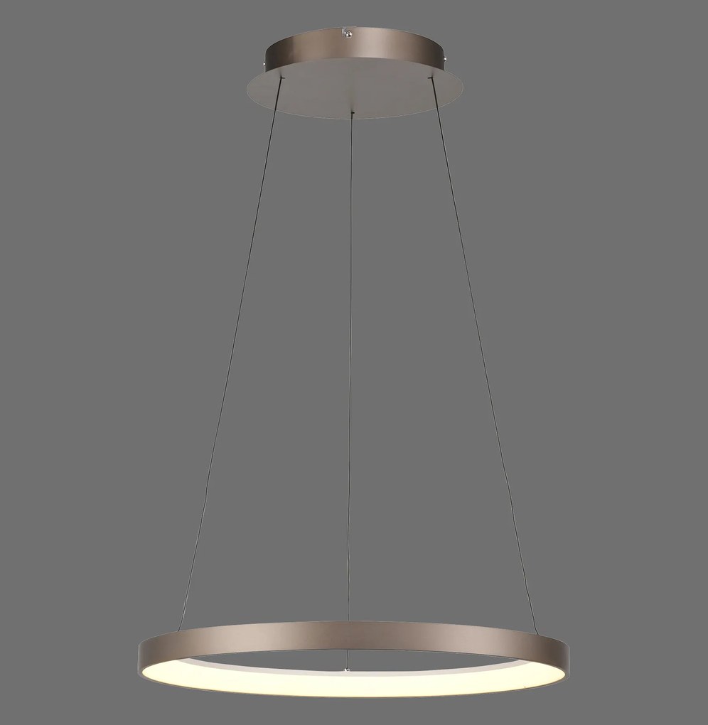 Design hanglamp brons incl. LED dimbaar easylift - Hoop rond Binnenverlichting Lamp