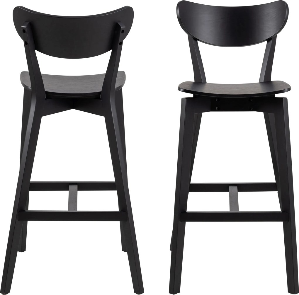 ROXY Zwart – HOUTEN BARSTOEL VOOR KEUKEN, WOONKAMER EN RESTAURANT IN RETROSTIJL