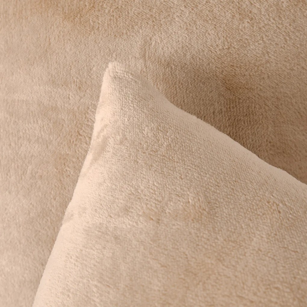 Vierkante kussensloop bedlinnenset, voor- en achterkant fleece