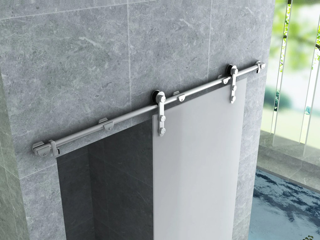 SaniGoods Tokyo schuifdeur voor douche melkglas 102,5x205cm