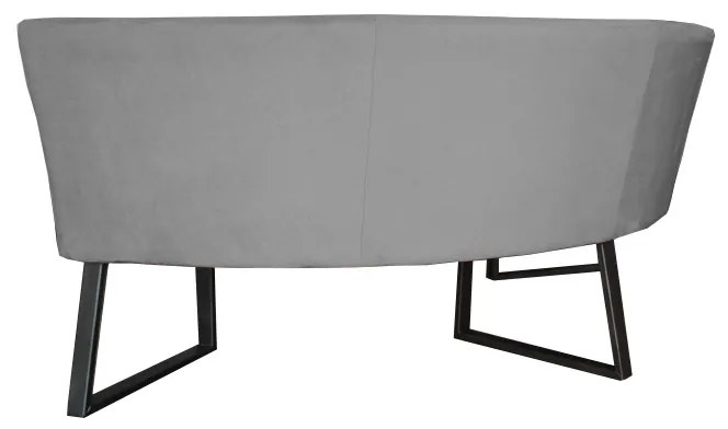 Eetkamerbank - Hengelo - geschikt voor ronde tafel 150 cm - stof Element lichtgrijs 04