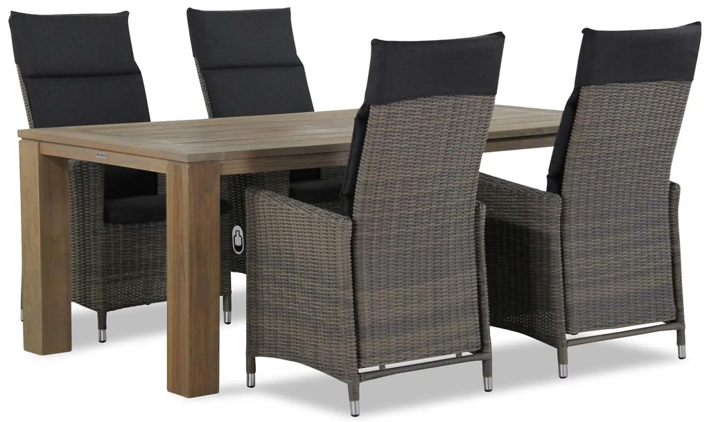 Garden Collections Madera/Brighton 200 cm dining tuinset 5-delig